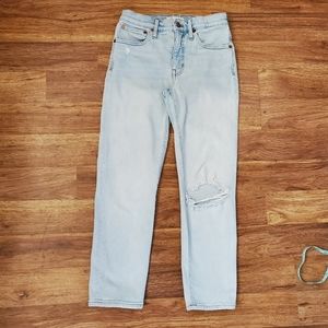 Madewell Size 25 Mid-Rise Classic Straight Crop Jeans